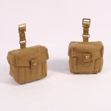 Home Guard Dads Army Webbing  Ammo Pouches  x 2 by Kay Canvas