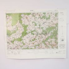 Bastogne Reprint of a WW2 Combat Map used in "Battle of the Bulge" by US 101st Airborne  