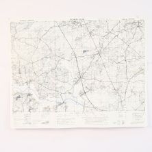 St Mere Eglise Reprint of a WW2 Combat Map used in Normandy by US 101st Airborne  