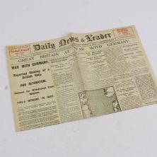 Outbreak of WW1 Newspaper