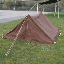 British Army Bivi Tent with Pegs and Poles Brown by Kay Canvas