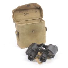 British Army No2 MKII Binoculars 1943 with 1941 MECo web case