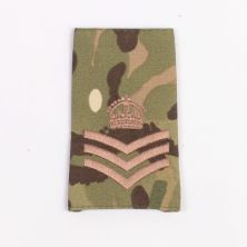 British Multicam Rank Slide Staff Sergeant Kings Crown Bronze