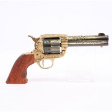 Colt 45 Peacemaker Revolver Engraved Metal Denix Replica