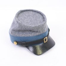 American Civil War Confederate Grey Kepi with Light Blue Infantry Band