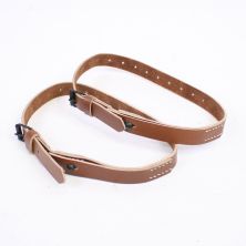 Brown Leather German Zeltbahn Straps with black buckles x 2