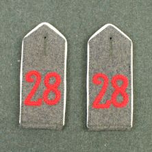 German Imperial WW1 Shoulder Boards Regiment 28  Van Goeben