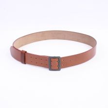 German Officers Brown Leather Belt with Claw Buckle