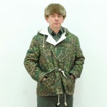 Peas Pattern Camouflage Parka WW2 German SS Winter Padded Reversible to white Jacket by RUM