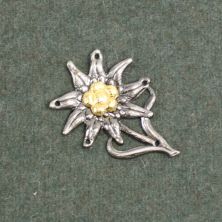 German WW2 Heer, Army Edelweiss Cap Badge Metal Mans
