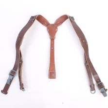 German WW2 Leather Y Straps Brown