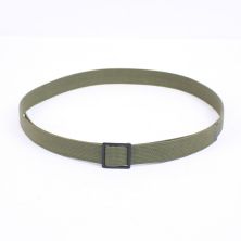 Green Enlisted Trouser Belt with Black Open Buckle