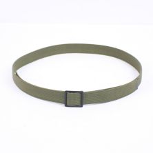 US Army Green Enlisted Trouser Belt with Black Open Frame Buckle