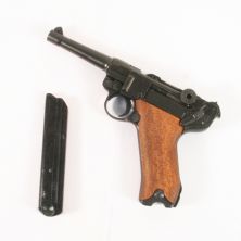 Luger P08 Pistol with Wood Grips. Denix Replica