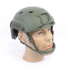 Hi Cut Bump MICH Helmet with Rails Replica Green