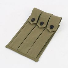 M3 Grease Gun 3 Pocket Magazine Pouch. Green