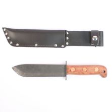 MOD Survival Knife Wood Handle with sheath made in Sheffield