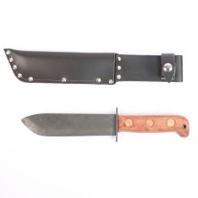 MOD Type D Survival Knife Wood Handle with sheath made in Sheffield