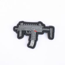 MP7 Submachine Gun Rubber Badge Hook and Loop Backed