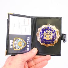 NYPD Lieutenant Badge and Wallet Full Size Metal