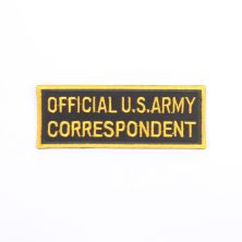 Official US Army Correspondent Rectangle Shape Patch