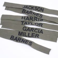 Random Embroidered Green Name Tape