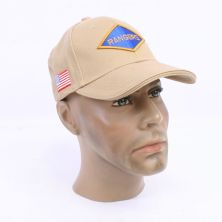 US Army WW2 Rangers Diamond badge Baseball Cap Tan