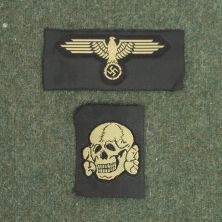 Waffen SS Eagle and Skull Cap Set in Autumn Brown by RUM