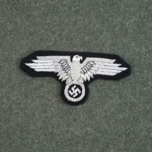SS Officers Arm Eagle Silver Wire Bullion Embroidered