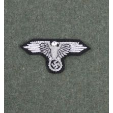 SS Officers Cap Eagle Embroidered with Silver Wire Bullion