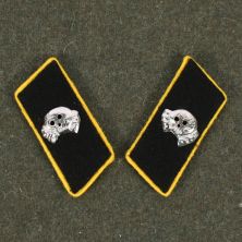 German Army Panzer Collar Tabs Reconnaissance Piping