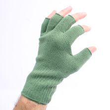 Thermal Fingerless Liner Inner Gloves Green