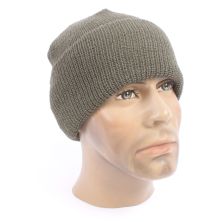 US Army Watch Cap 100% Wool Knitted Green Beanie hat