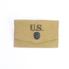 M1942 First aid pouch in OD3 tan/khaki by Kay Canvas fits the US Army WW2 Carlisle Bandage tin