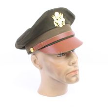 US Officers Service cap. Crusher Cap OD