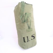  Kit Bag WW2 US Army Green Canvas with shoulder strap by Kay Canvas