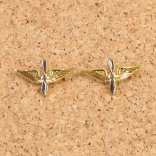 USAAF US Air Force Officers Branch of Service Collar badges Pin Back