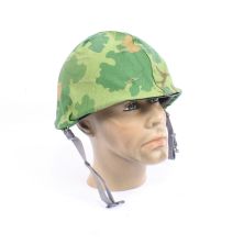 M1 Steel Helmet with Vietnam Camo Reversible Cover