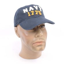 USN 1775 Vintage look Navy Blue Baseball Cap