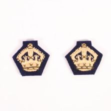 Royal Engineers and Signals Blue British Army Officers Cloth Rank kings Crowns