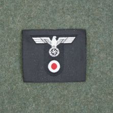 WW2 Army Panzer 1 Piece Cap Badge Officers BeVo