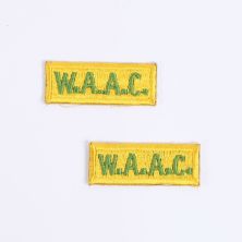WW2 Cloth WAAC Tab For Uniform Sleeves. Pair