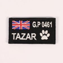 Zap Badge Dog Handler Paw on Black Colour Union Flag