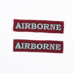 BE403 WW2 Woven Airborne Tabs Pair