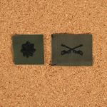 AB719 Vietnam Cavalry Lt Colonel Collar Set for Jungle Jacket Cloth