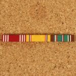 AG334 US WW2 3 Bar Ribbon Bar Set. Good cond American Def. Euro.