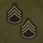 AG373 Staff Sergeant Rank Green on Blue