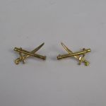 BB017 British Generals Crossed batons brass badges