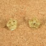 BE609 Brass Crowns Pair
