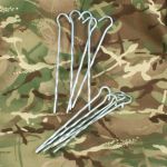 BIV011 Steel Wire Tent Pegs x10